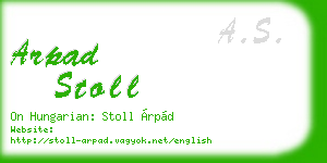 arpad stoll business card